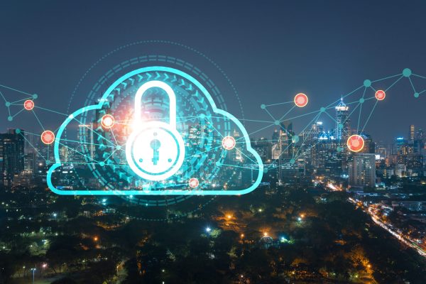 Night,Time,Cityscape,Of,Big,City,View,Background,With,Lock