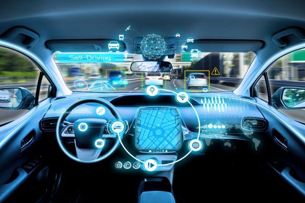 Empty,Cockpit,Of,Vehicle.,Hud(head,Up,Display),And,Digital,Instruments