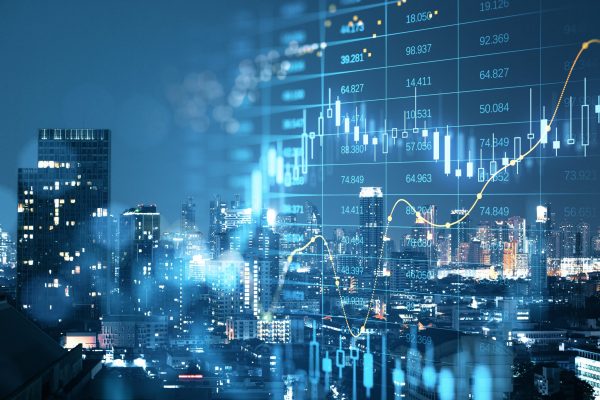 Abstract,Glowing,Big,Data,Forex,Candlestick,Chart,On,Blurry,City Abstract,Glowing,Big,Data,Forex,Candlestick,Chart,On,Blurry,City