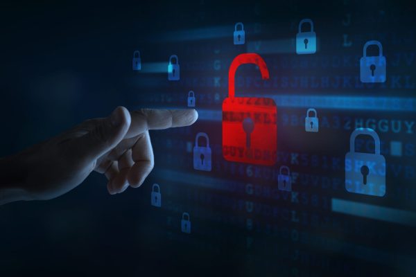 Hacker,Attack,,Security,Breach,,System,Hacked,Alert,With,Red,Broken