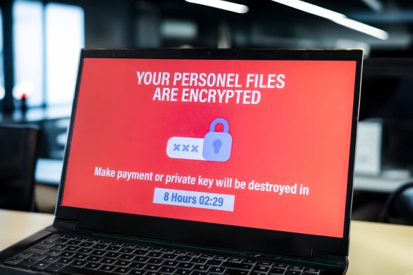 Encrypted,Files,Ransomware,On,Laptop,Screens:,Countdown,For,Private,Key