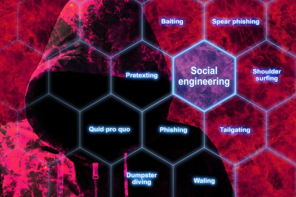 Hexagon,Grid,With,Social,Engineering,Keywords,Like,Phishing,And,Tailgating