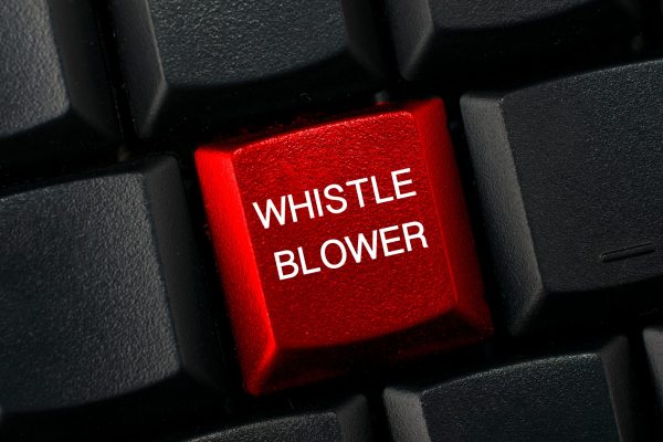 Whistleblowing,Concept:,Black,Keyboard,With,A,Red,Key,And,The