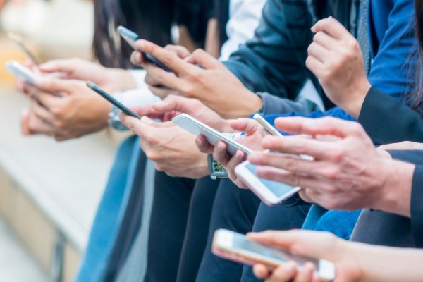 Group,Of,Hand,With,Smartphone