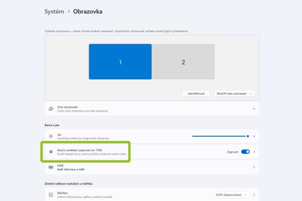 windows 11 – nocni rezim – nastavení windows 11 - nocni rezim - nastavení